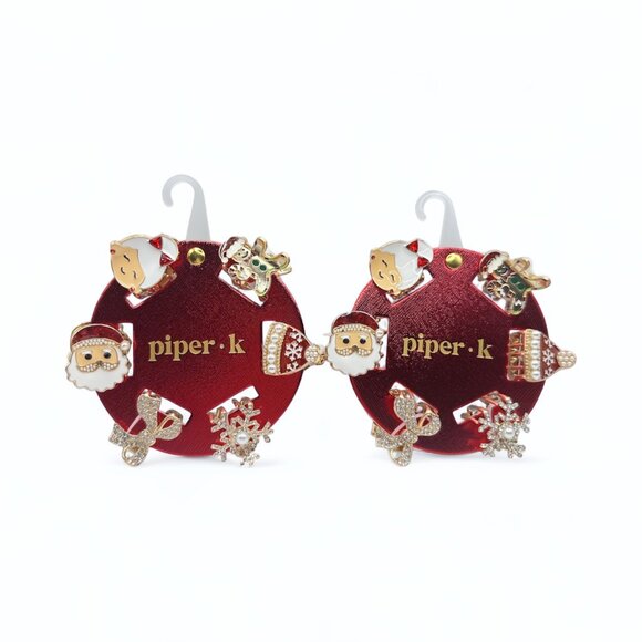 NEW Piper K - Christmas Winter Rhinestone and Pearl Embellished Mini Claw Clips - Picture 5 of 5
